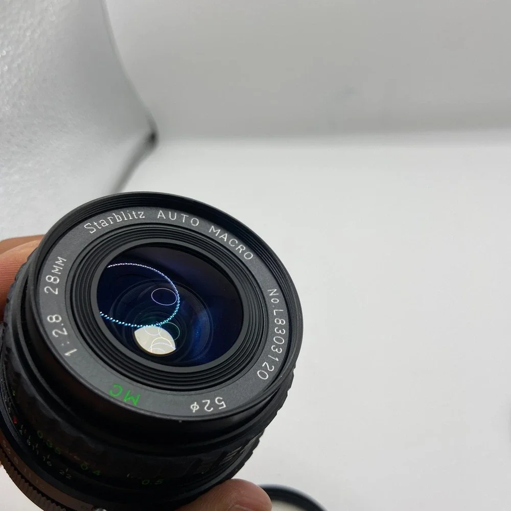 Vintage Starblitz Auto Macro Lens Black 28mm f/2.8 Manual Focus for SLR Cameras